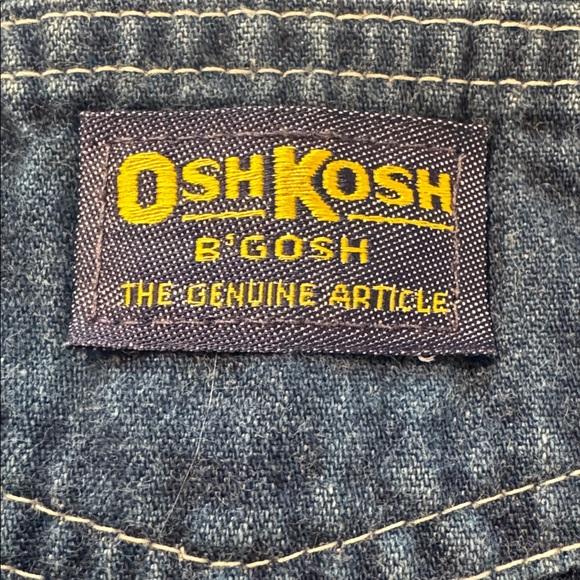 Vintage! OshKosh B'gosh Classic Blue Footed Overalls, sz 6-9 Months - Picture 2 of 9